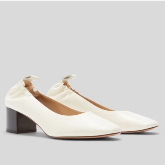 Everlane Shoes - Everlane The Day Heel in Bone Stacked 2" Block Heel Ballet Style Round Toe 8.5